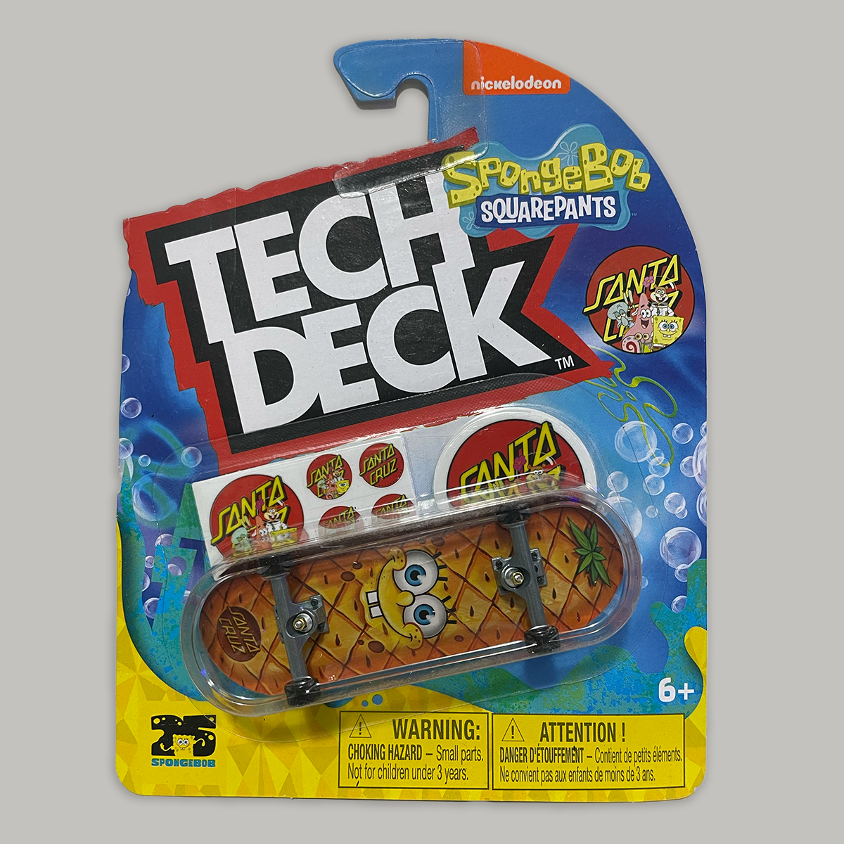 Tech Deck Bob Esponja Piña x Santa Cruz